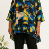 Adaomah Abstract High-Low Tunic Shirt