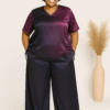Adaomah ready to wear silk two-piece pants set for women