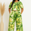 Adaomah ready to wear floral two-piece pants set for women