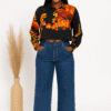 Buttoned cropped shirt