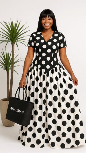 Polka dot maxi dress