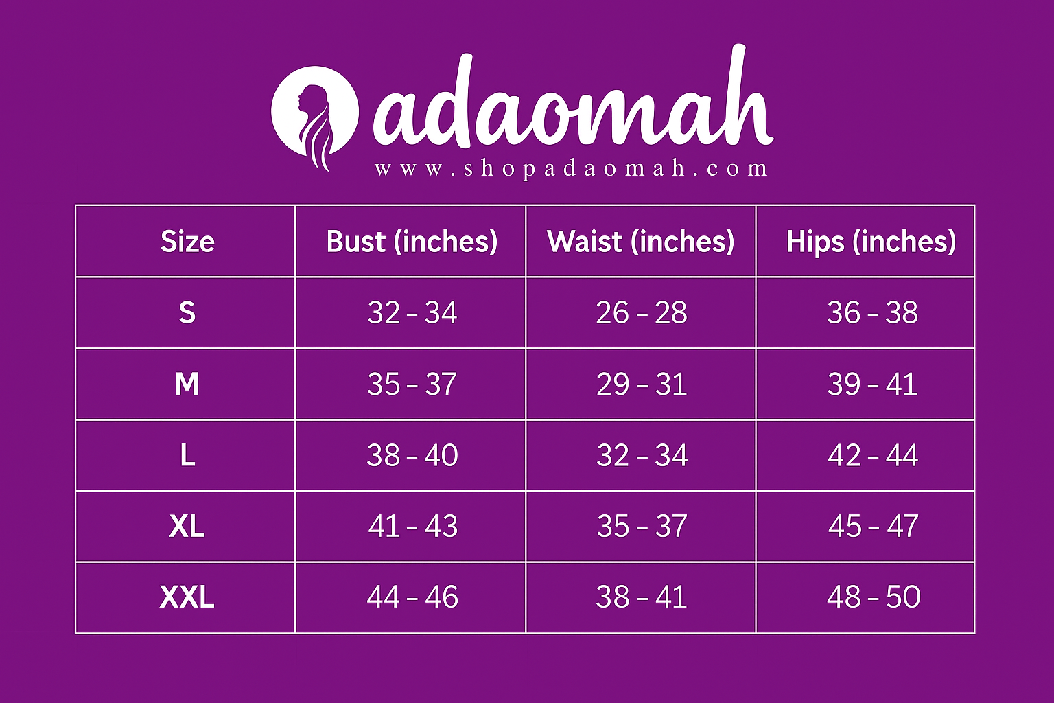 size guide