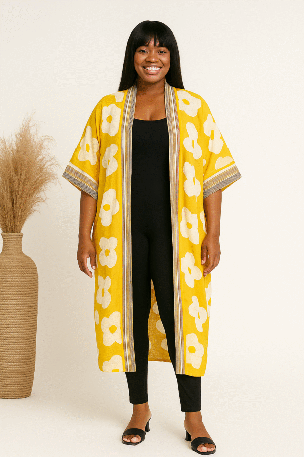 Adire kimono jacket