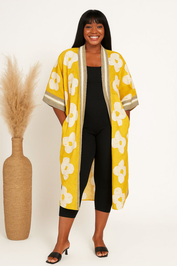 Adire kimono jacket
