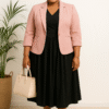 Midi Dress with faux Corset Waist