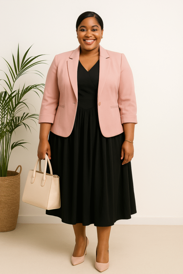 Midi Dress with faux Corset Waist
