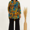 Adaomah Abstract High-Low Tunic Shirt